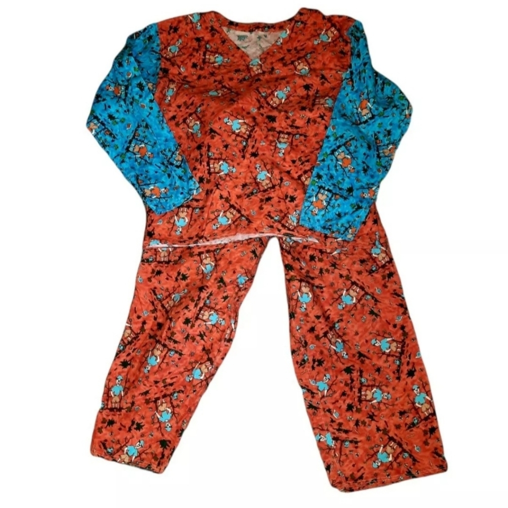 Vintage Handmade Boys Pajamas Set 12-14 Unisex Sleepwear Cozy Comfy